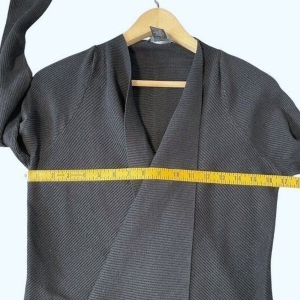 Design History Open Front Cardigan Sweater Womens Size L Black Casual Office - Picture 6 of 7